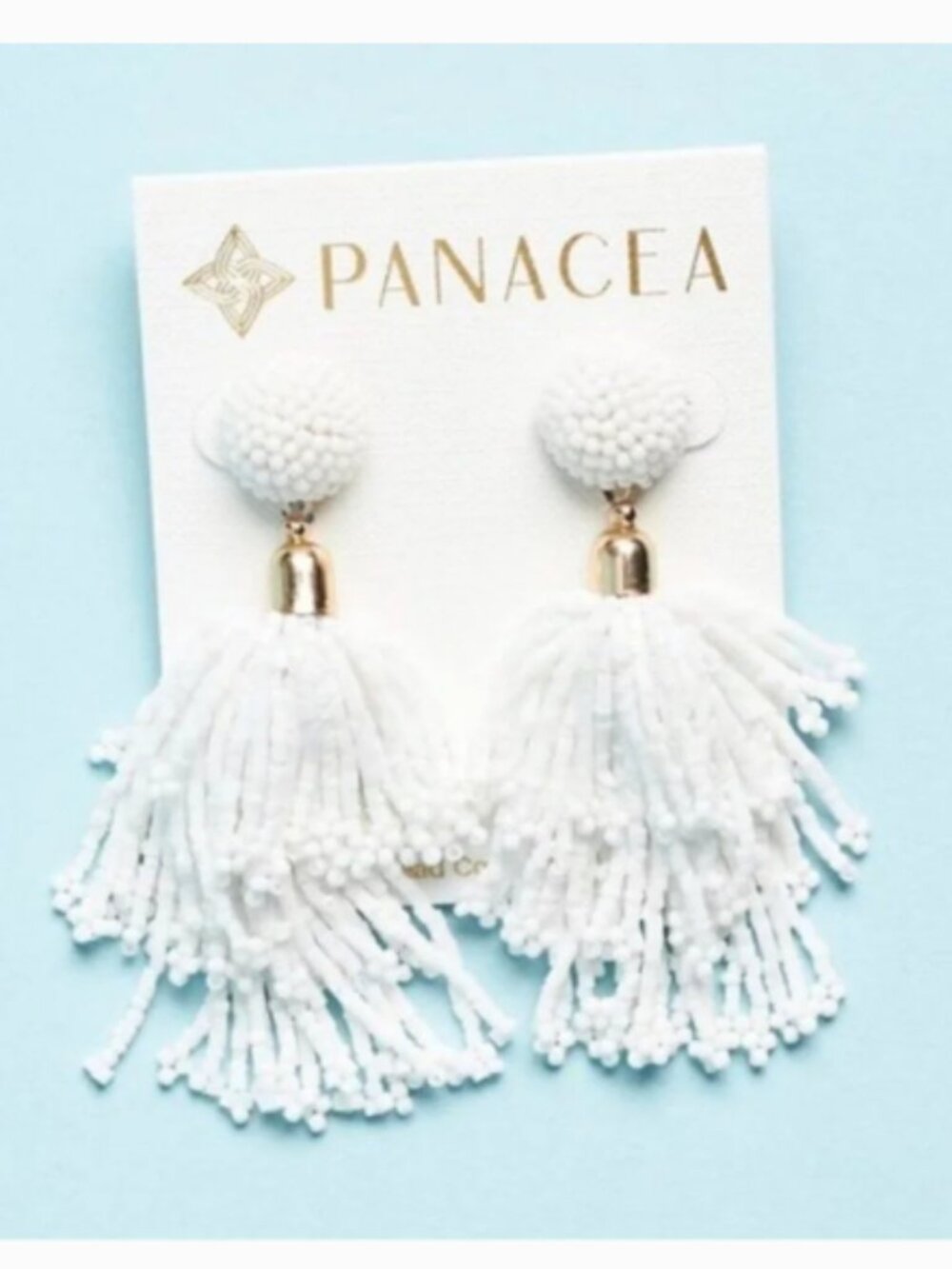 Anthropologie Panacea Beaded Tassel Earrings - NWT